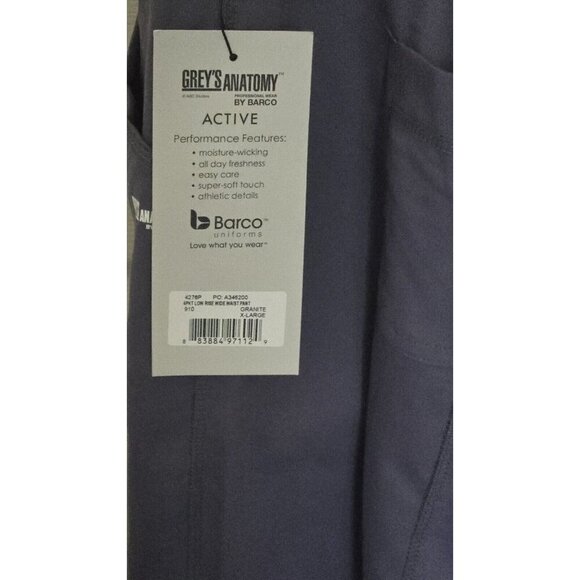 Grey's Anatomy Active Women's Scrubs Drawstring Pants 4276P granite size XLP - Picture 4 of 10